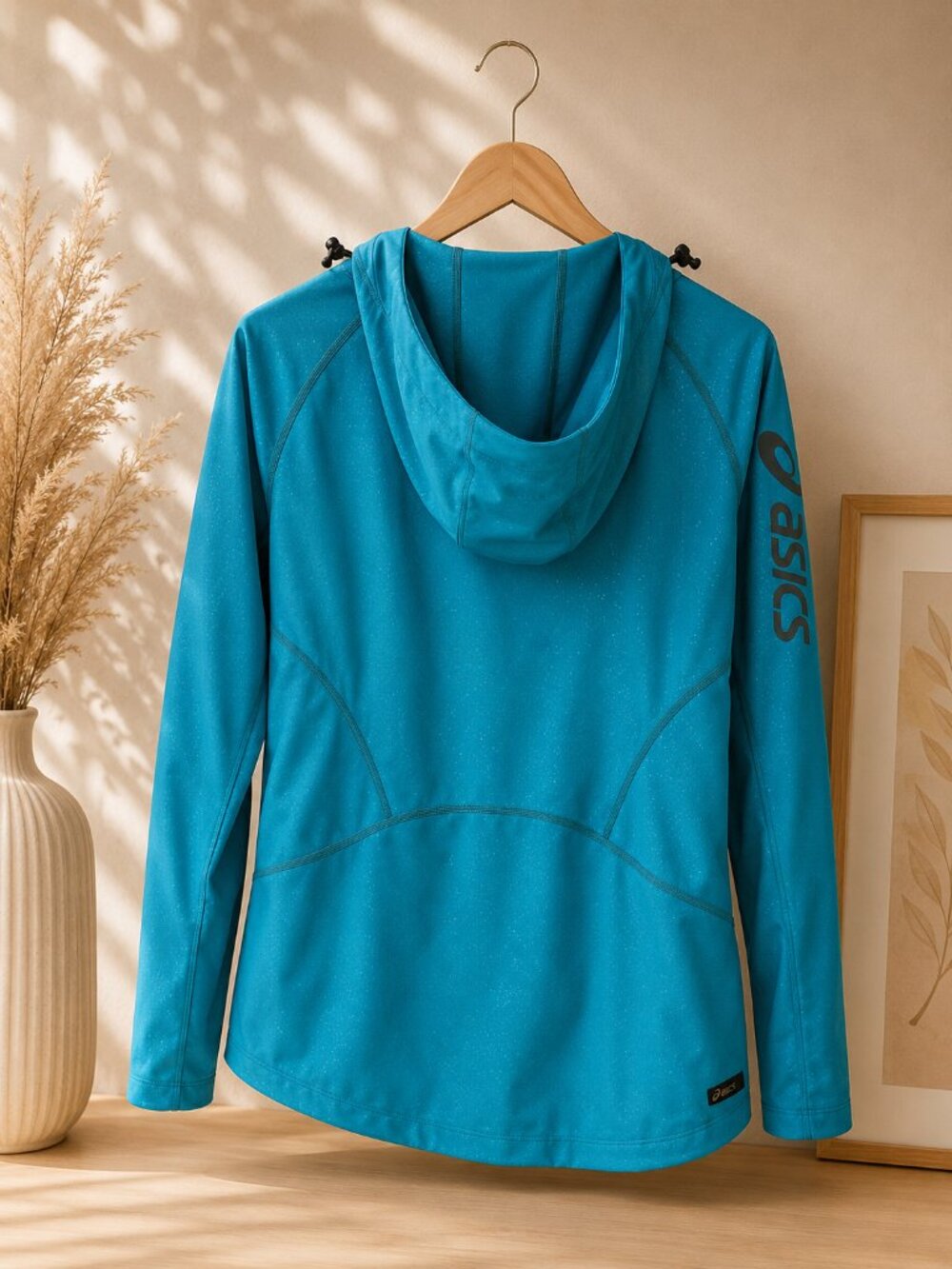 NWT ASICS Motion Protect Softshell Hooded Running Jacket Blue Women's Medium - Picture 4 of 5